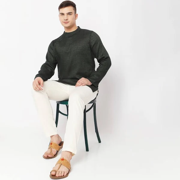 Perfect Ethnic Slim Fit Mid Rise Trousers